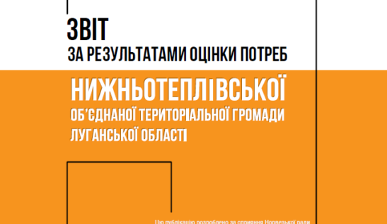 Звіт за результатами оцінки потреб Нижньотеплівської ОТГ