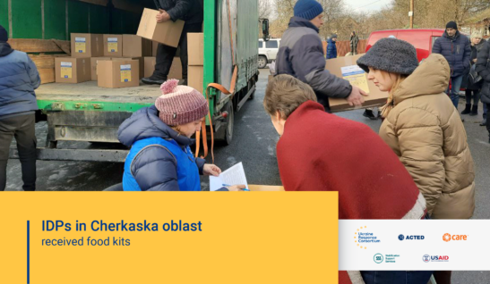 We delivered humanitarian food kits to Cherkasy region