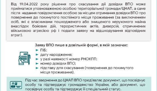 СКАСУВАННЯ ДОВІДКИ ВПО ФАХІВЦЯМИ ЦНАП