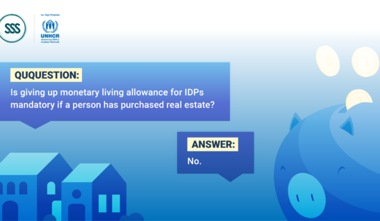 Q&A: Monetary Living Allowance for IDPs and Purchase of Real Estate