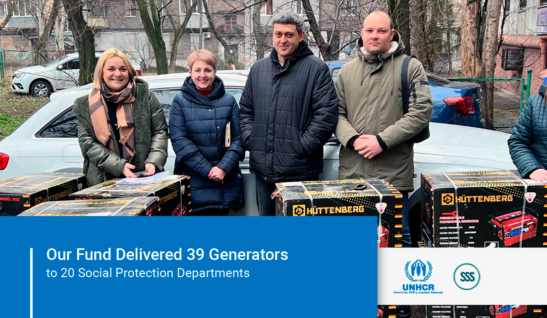 Our Fund Delivered 39 Generators to 20 Social Protection Departments