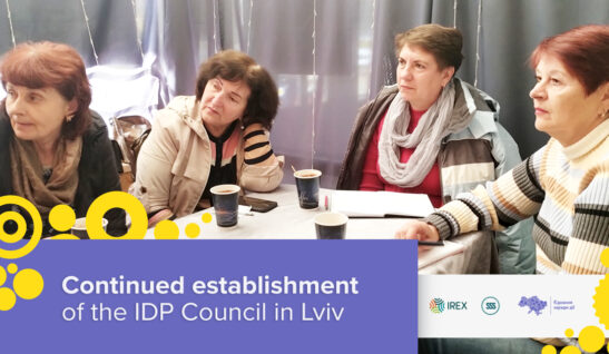 We continue working on the establishment of the IDP Council in Lviv