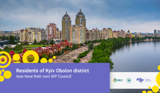 Residents of Kyiv Obolon district now have their own IDP Council