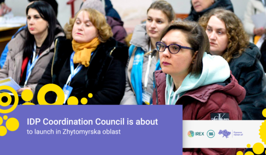 IDP Coordination Council is about to launch in Zhytomyrska oblast