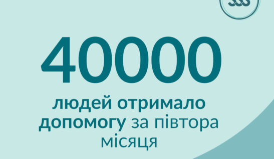 Понад 40 тисяч людей отримали допомогу від нашого фонду за півтора місяця