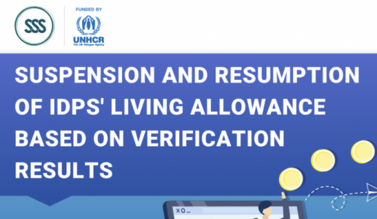 Suspension and Resumption of IDPs’ Living Allowance Based on Verification Results