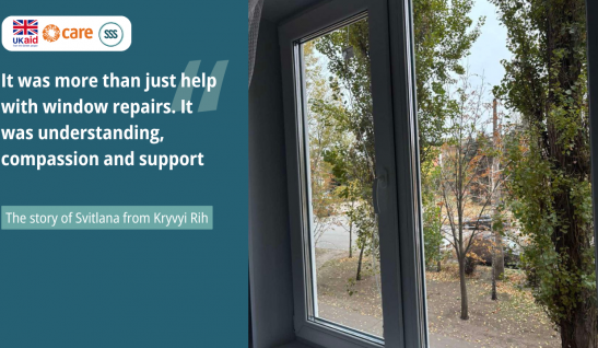 “It was more than just help with window repairs. It was understanding, compassion and support.” The story of Svitlana from Kryvyi Rih